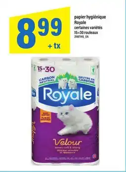 Maxi PAPIER HYGIÉNIQUE ROYALE, 15 = 30 ROULEAUX offer