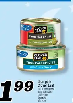 Marché Richelieu THON PÂLE CLOVER LEAF | CLOVER LEAF LIGHT TUNA offer