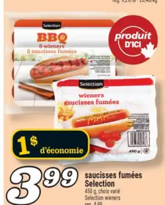 Marché Richelieu SAUCISSES FUMÉES SELECTION | SELECTION WIENERS offer