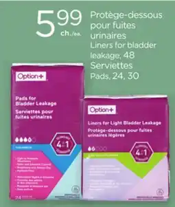 Proxim Option+ Liners for bladder leakage offer