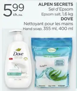 Proxim ALPEN SECRETS, DOVE Epsom salt offer