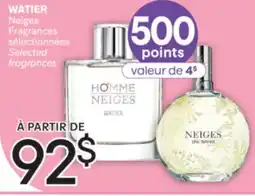 Brunet WATIER Neiges Fragrances sélectionnées offer