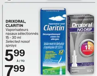 Brunet DRIXORAL, CLARITIN Vaporisateurs nasaux sélectionnés offer