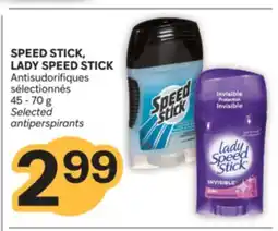 Brunet SPEED STICK, LADY SPEED STICK Antisudorifiques sélectionnés offer