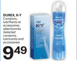 Brunet DUREX K-Y Condoms, lubrifiants condoms, lubricants and accessories offer