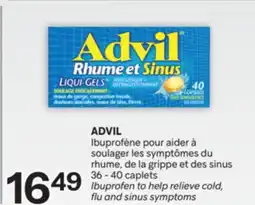 Brunet ADVIL Ibuprofène pour aider à soulager les symptômes du rhume, de la grippe et des sinus offer