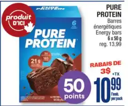 Jean Coutu PURE PROTEIN Energy bars offer