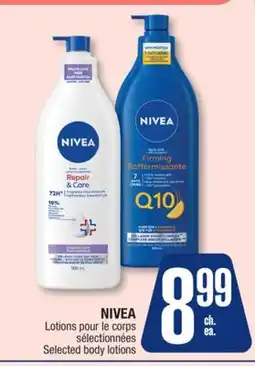 Jean Coutu NIVEA Selected body lotions offer