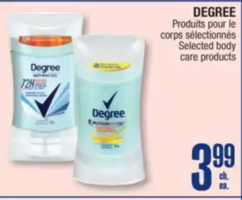 Jean Coutu DEGREE Selected body care products offer