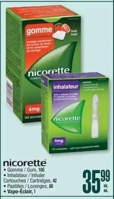 Jean Coutu Nicorette Gum, Inhaler, Lozenges offer