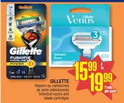 Jean Coutu GILLETTE Selected razors and blade cartridges offer