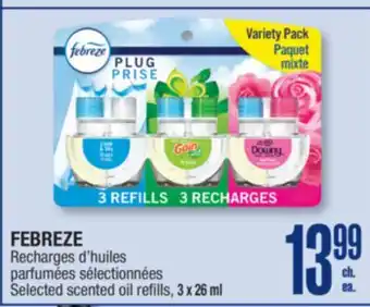 Jean Coutu FEBREZE Selected scented oil refills offer