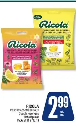 Jean Coutu RICOLA Cough lozenges offer