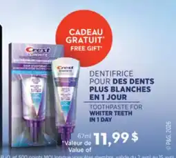 Jean Coutu CREST TOOTHPASTE offer