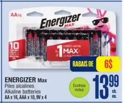 Jean Coutu ENERGIZER Max Alkaline batteries offer