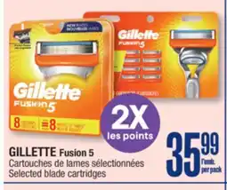 Jean Coutu GILLETTE Fusion 5 Selected blade cartridges offer