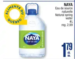Jean Coutu NAYA Natural spring water offer