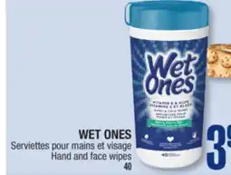 Jean Coutu WET Hand and face wipes offer