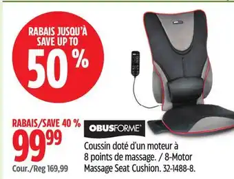 Canadian Tire ObusForme 8-Motor Massage Seat Cushion offer