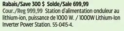 Canadian Tire NOMA 1000W Lithium-Ion Inverter Power Station offer