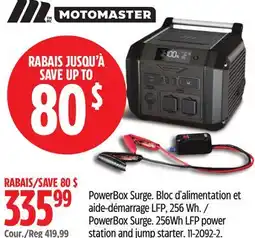 Canadian Tire PowerBox Surge. 256Wh LFP power station and jump starter offer