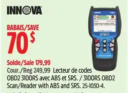 Canadian Tire Innova 3100RS OBD2 Scan/Reader with ABS and SRS offer