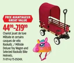 Canadian Tire Millside Deluxe Toy Wagon and Selected Raskullz Bike Helmets offer
