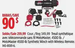 Canadian Tire MotoMaster 4500-lb Synthetic Winch with Wireless Remote offer