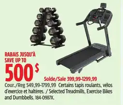 Canadian Tire horizon Selected Treadmills, Exercise Bikes and Dumbbells offer