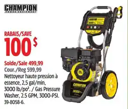 Canadian Tire Champion Gas Pressure Washer, 2.5 GPM, 3000-PSI offer