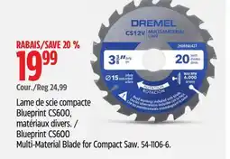 Canadian Tire Blueprint CS600 Multi-Material Blade for Compact Saw offer