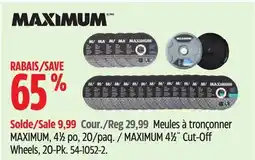 Canadian Tire MAXIMUM 41⁄2˝ Cut-Off Wheels, 20-Pk offer
