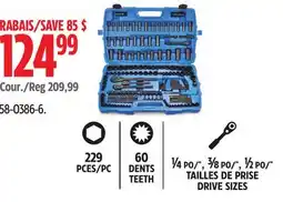 Canadian Tire Mastercraft Socket Set, 229-pc, SAE / Metric, CRV, Black Steel Finish offer
