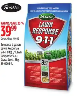 Canadian Tire Scotts Lawn Response 9-1-1 Grass Seed offer