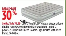 Canadian Tire Outbound Queen Double-High Air Bed with 120V Pump offer