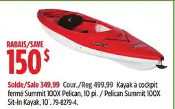 Canadian Tire Pelican Summit 100X Sit-In Kayak, 10 offer
