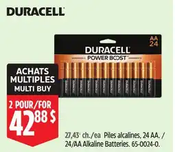 Canadian Tire Duracell 24/AA Alkaline Batteries offer