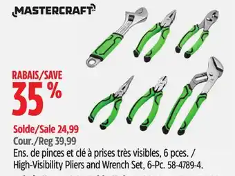 Canadian Tire Mastercraft High-Visibility Pliers and Wrench Set, 6-Pc offer