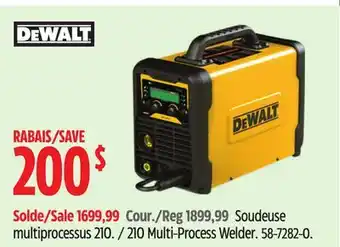 Canadian Tire DEWALT 210 Multi-Process Welder offer