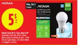 Canadian Tire NOMA 60W A19 LED Light Bulbs, 2 Pk offer