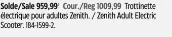 Canadian Tire Zenith Adult Electric Scooter offer