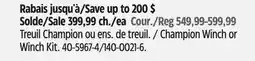 Canadian Tire Champion Winch or Winch Kit offer