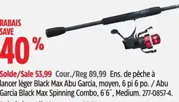 Canadian Tire Abu Garcia Black Max Spinning Combo, 6´6˝, Medium offer