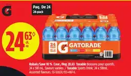Canadian Tire Gatorade Taxable Sports Drink offer