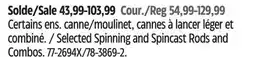 Canadian Tire Ugly Stik Selected Spinning and Spincast Rods and Combos offer