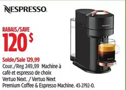 Canadian Tire Vertuo Next Premium Coffee & Espresso Machine offer