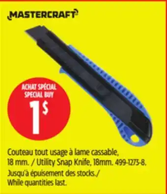 Canadian Tire Utility Snap Knife, 18mm offer