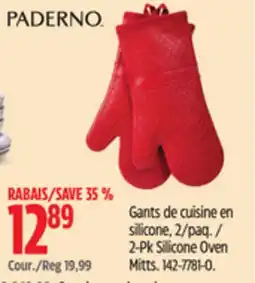 Canadian Tire Paderno 2-Pk Silicone Oven Mitts offer