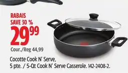 Canadian Tire 5-Qt Cook N' Serve Casserole offer
