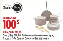 Canadian Tire Green Pan 11-Pc Ceramic Cookware Set offer